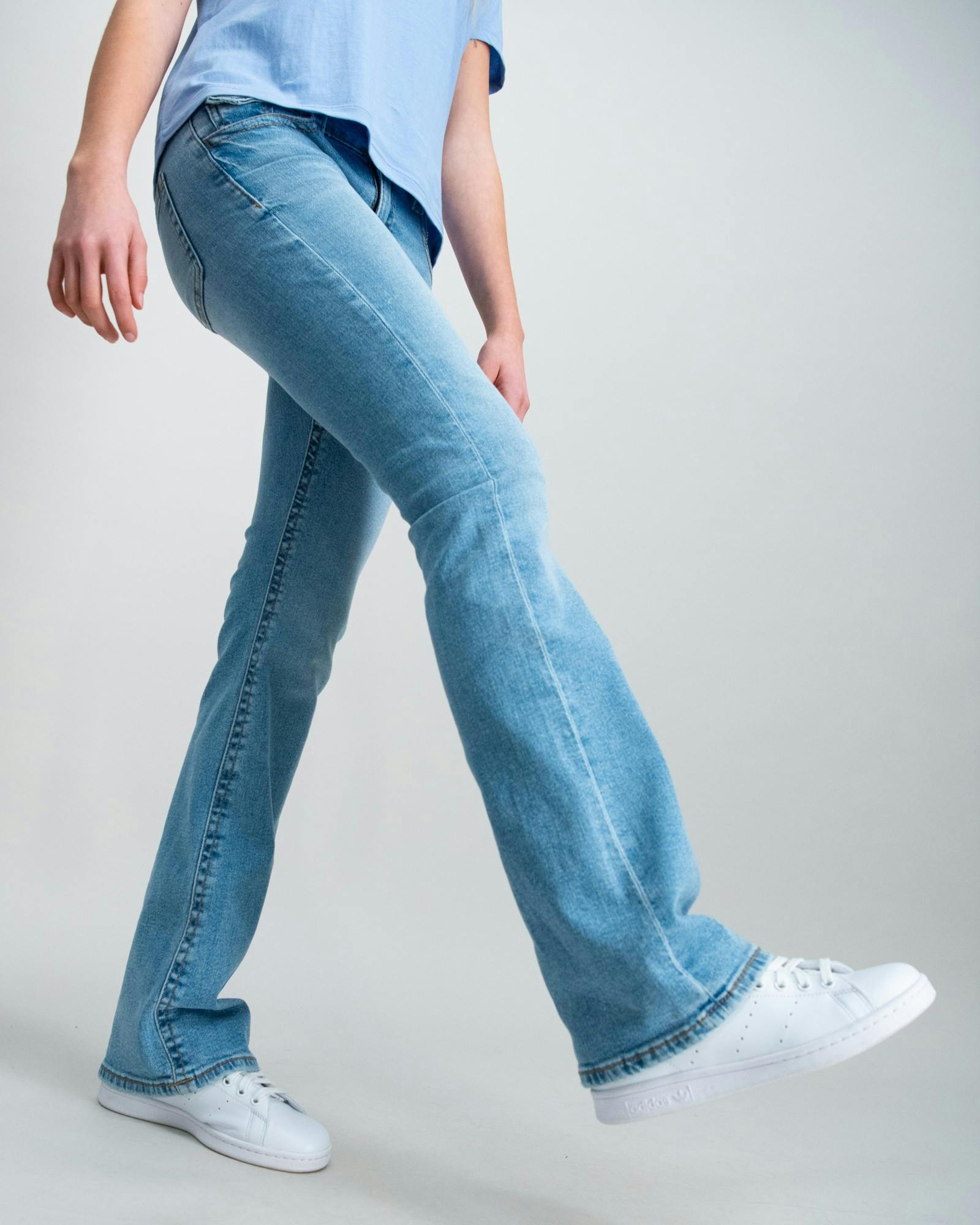 Chunky basic flare jeans