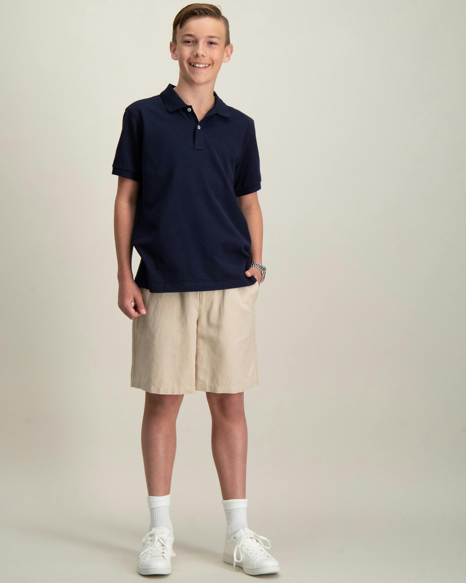 Alex Casual Linen/Cotton Blend Shorts